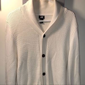 H&M White Cream Cardigan